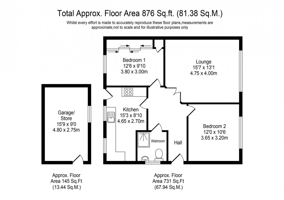 Floorplan for Tag Lane, Ingol, PR2