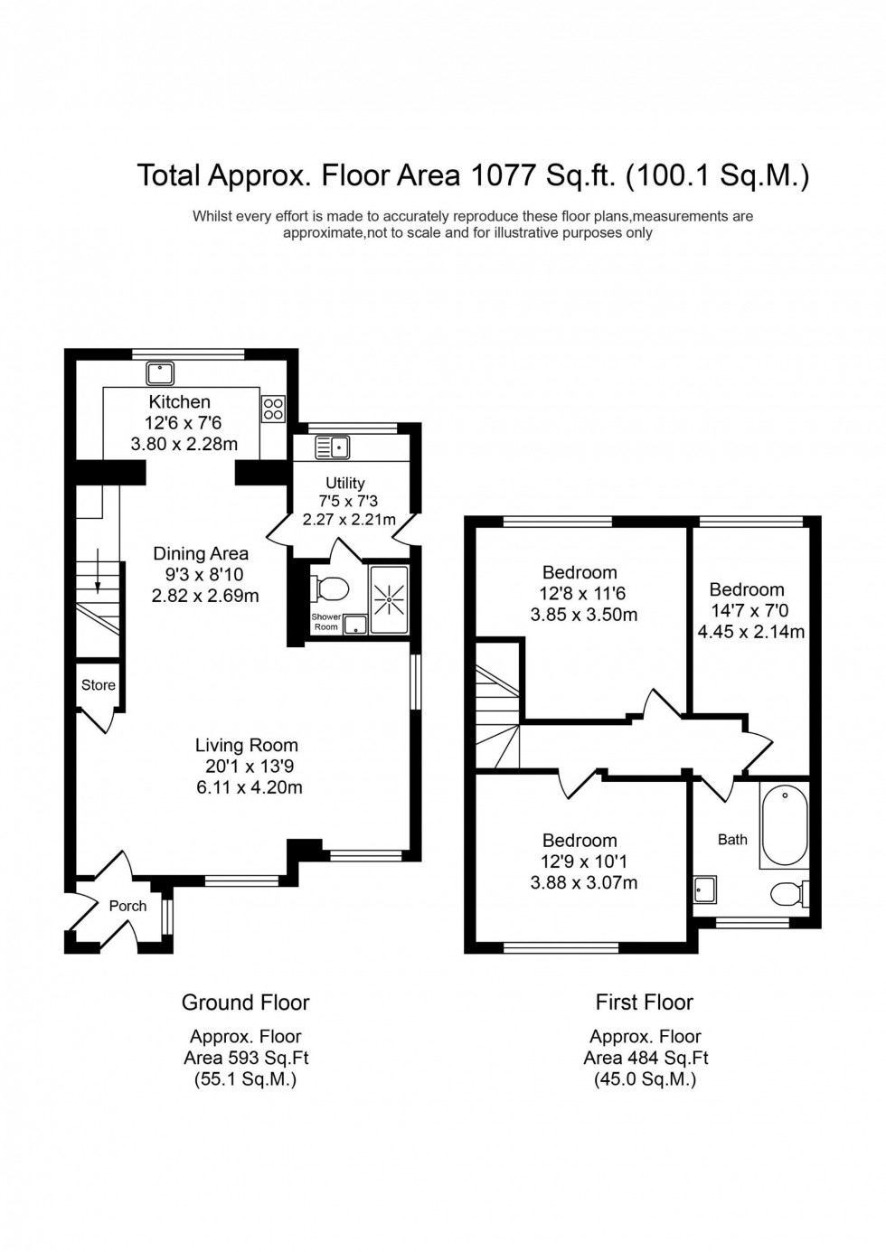 Floorplan for Middlebrook Drive, Lostock, BL6