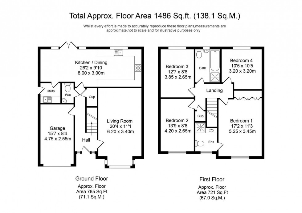 Floorplan for Napier Drive, Horwich, BL6
