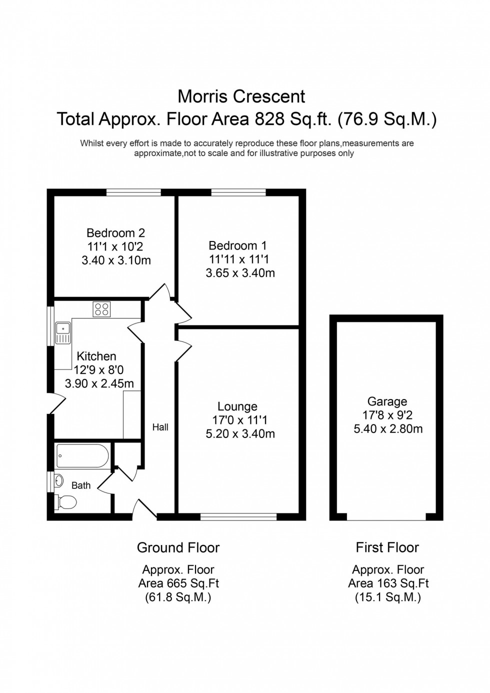 Floorplan for Morris Crescent, Ribbleton, PR2