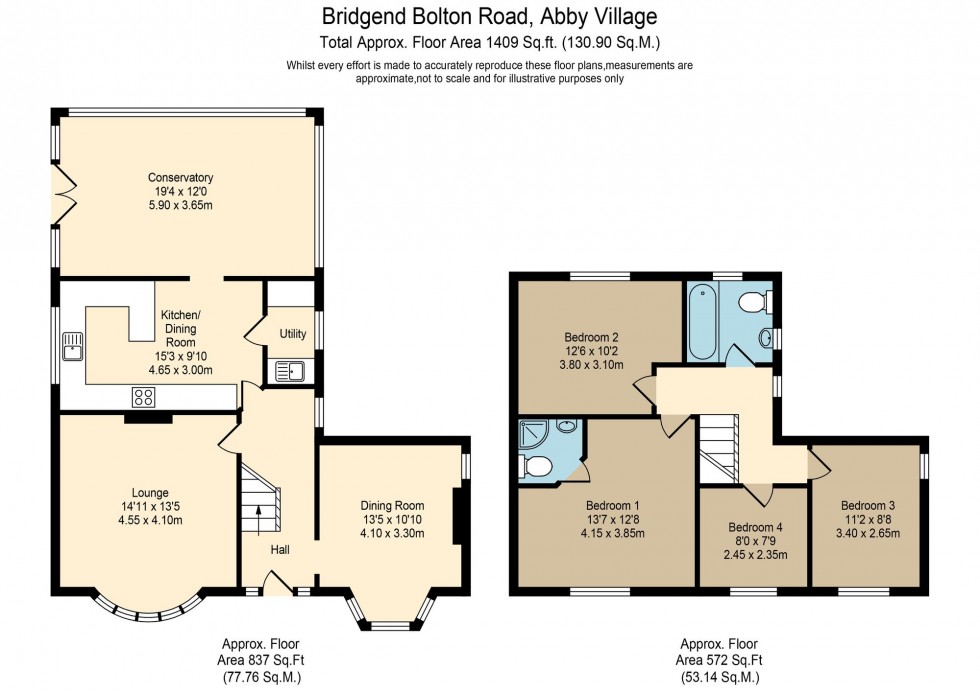 Floorplan for Bolton Road, Abbey Village, PR6