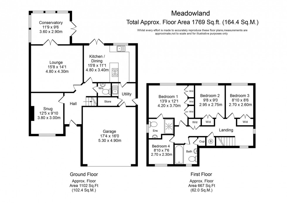 Floorplan for Meadowland Close, Farington Moss, PR26