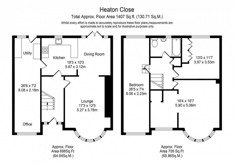 Floorplan for Heaton Close, Upholland, WN8