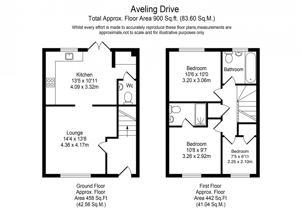 Floorplan for Aveling Drive, Banks, PR9