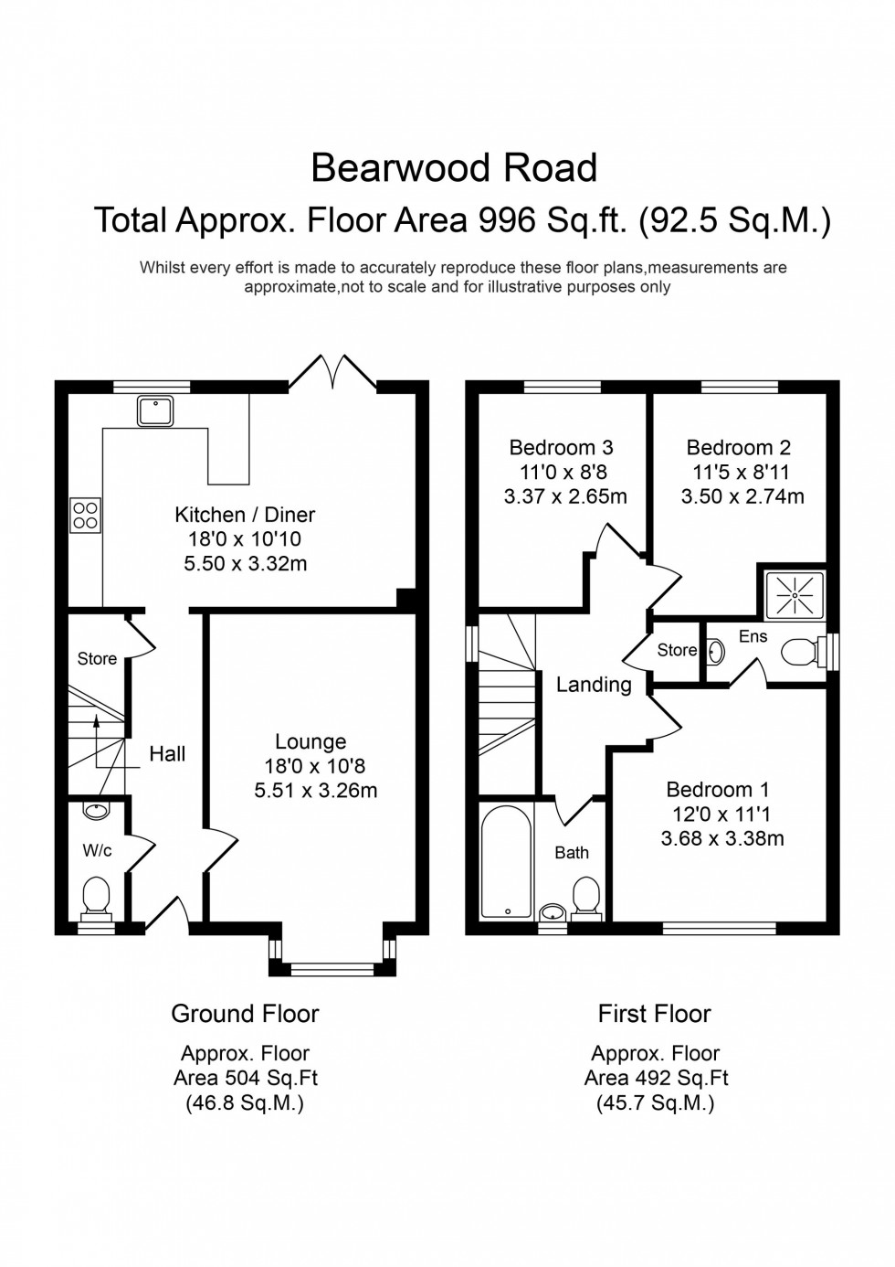 Floorplan for Bearwood Road, Kirkby, L33