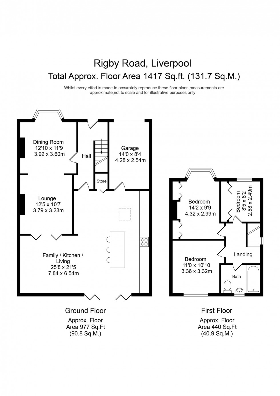 Floorplan for Rigby Road, Liverpool, L31