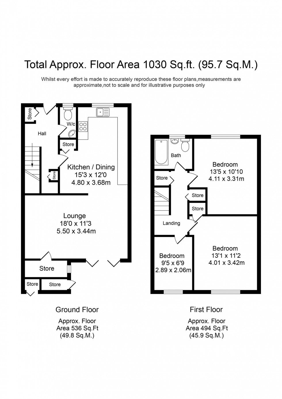 Floorplan for Cropper Gardens, Hesketh Bank, PR4