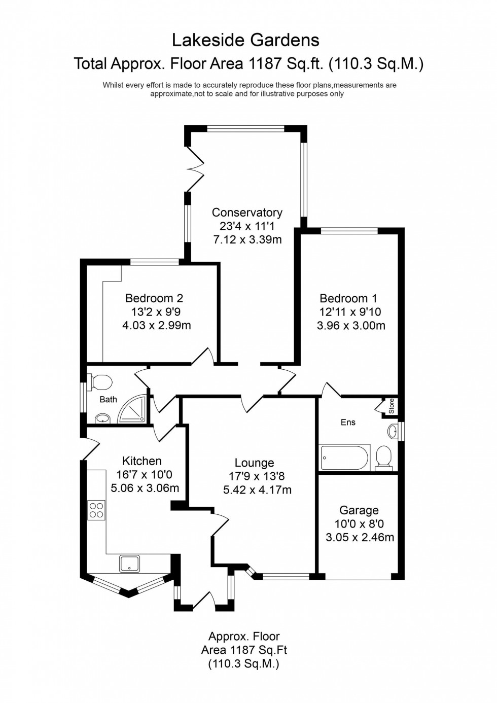 Floorplan for Lakeside Gardens, Rainford, WA11