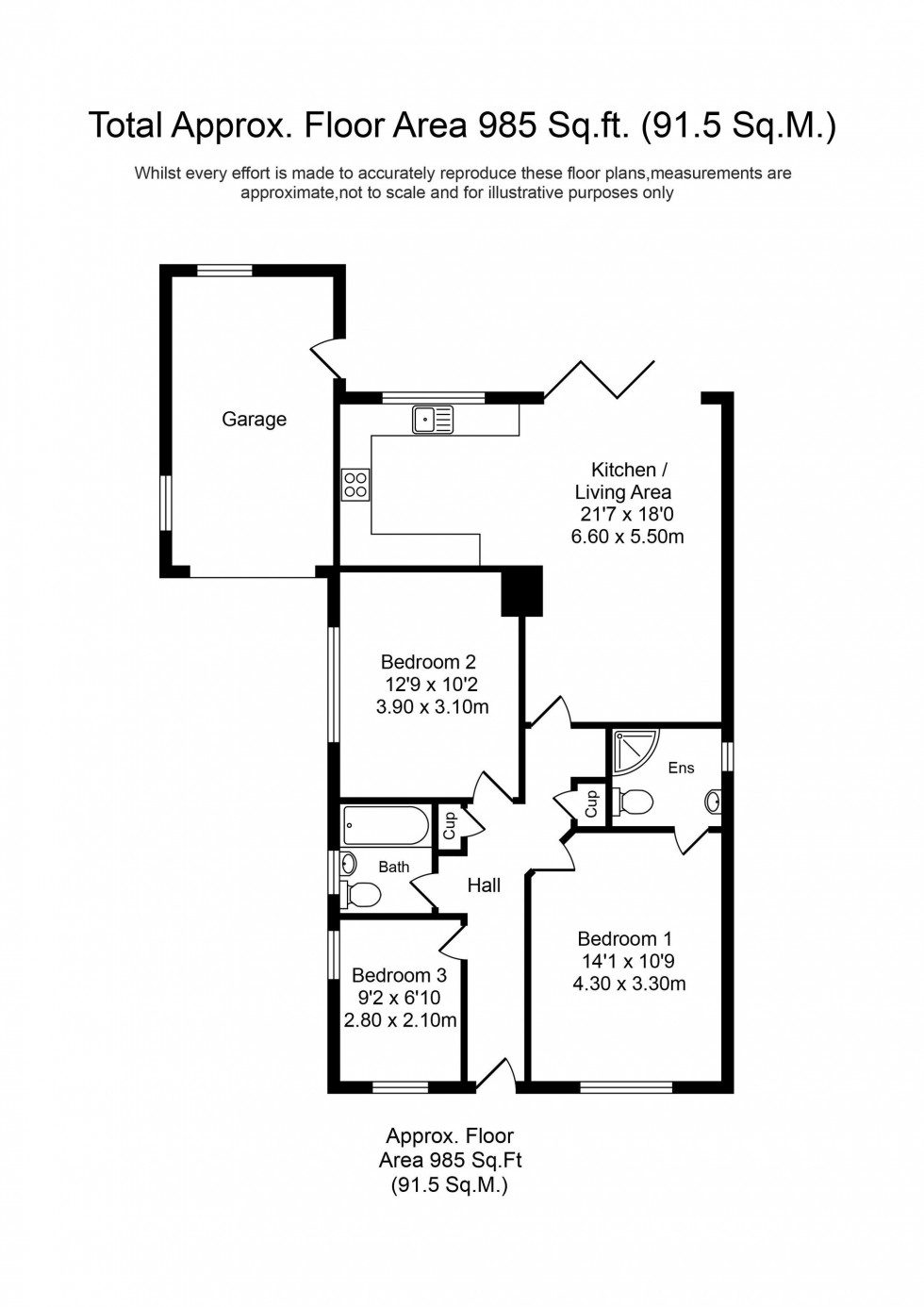 Floorplan for The Asshawes, Heath Charnock, PR6