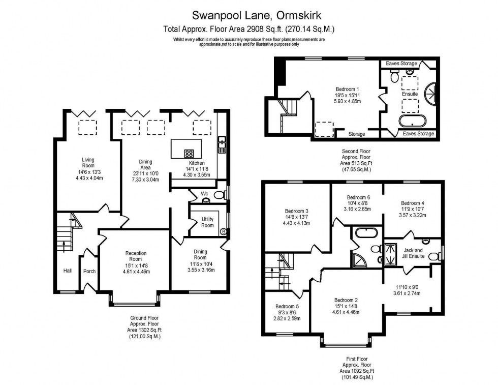 Floorplan for Swanpool Lane, Aughton, L39