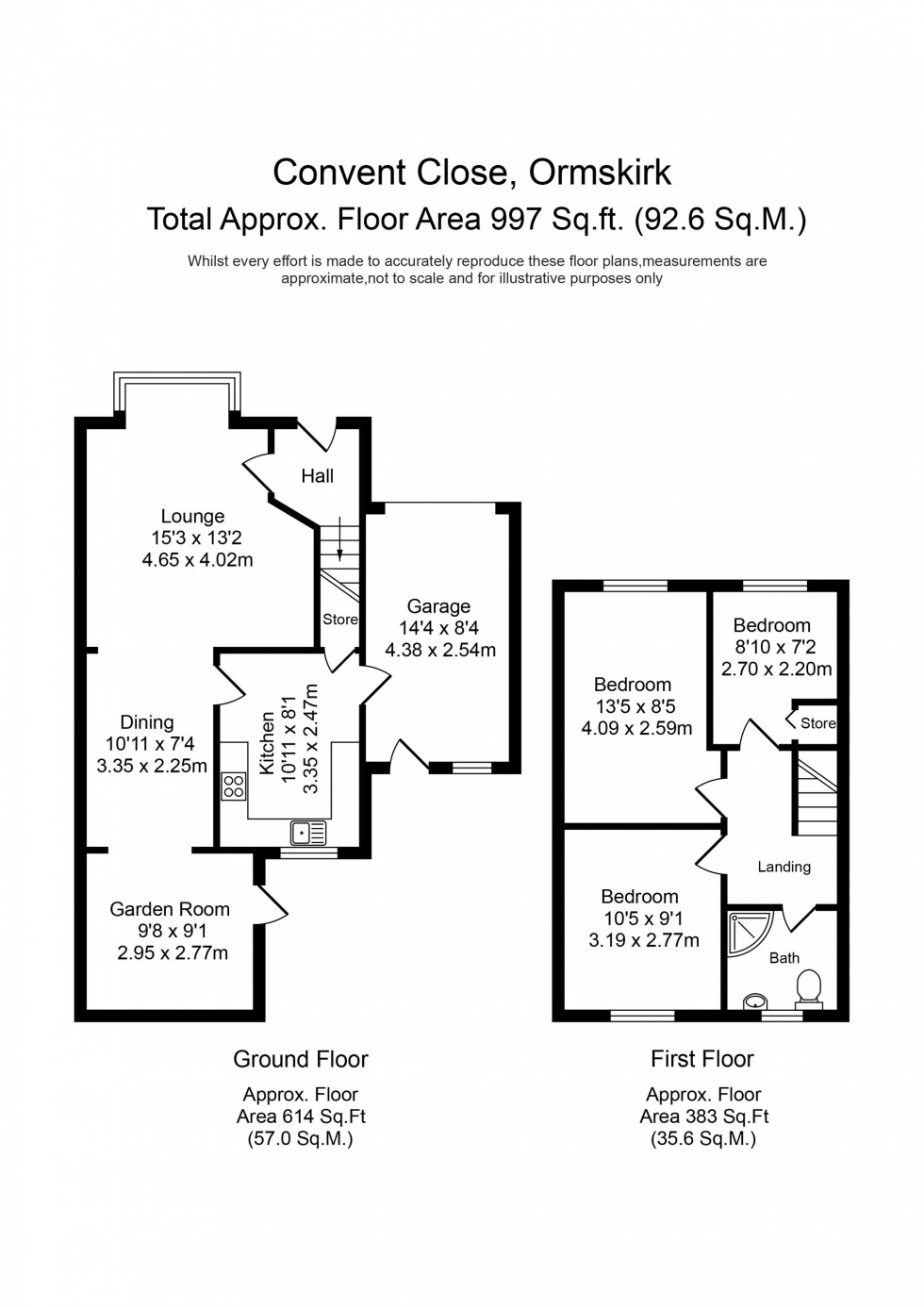Floorplan for Convent Close, Aughton, L39