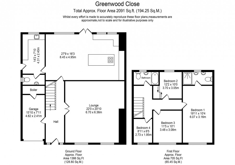 Floorplan for Greenwood Close, Aughton, L39