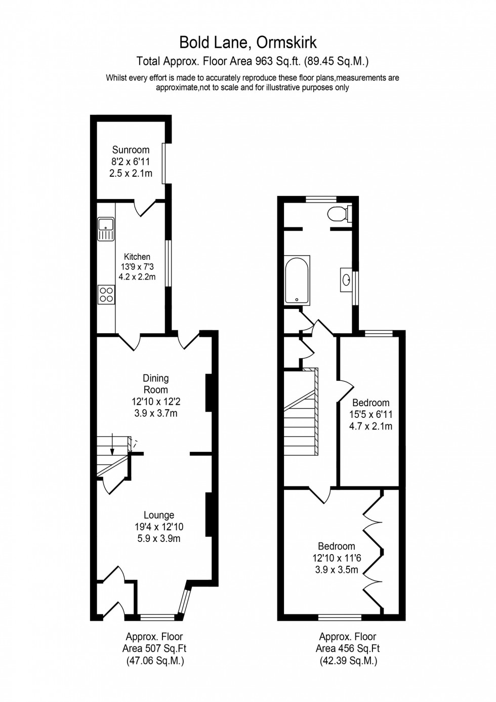Floorplan for Bold Lane, Aughton, L39