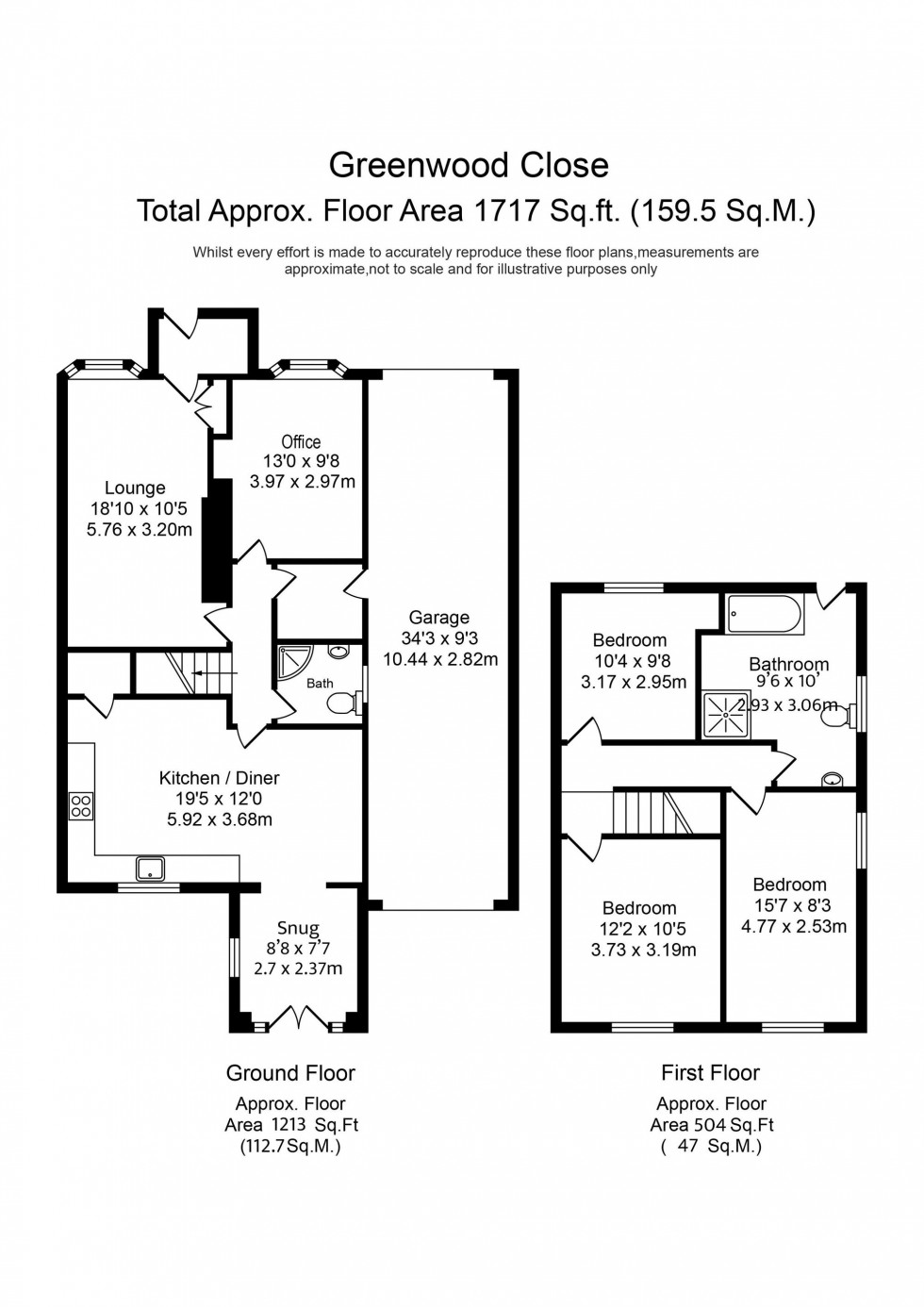 Floorplan for Greenwood Close, Aughton, L39