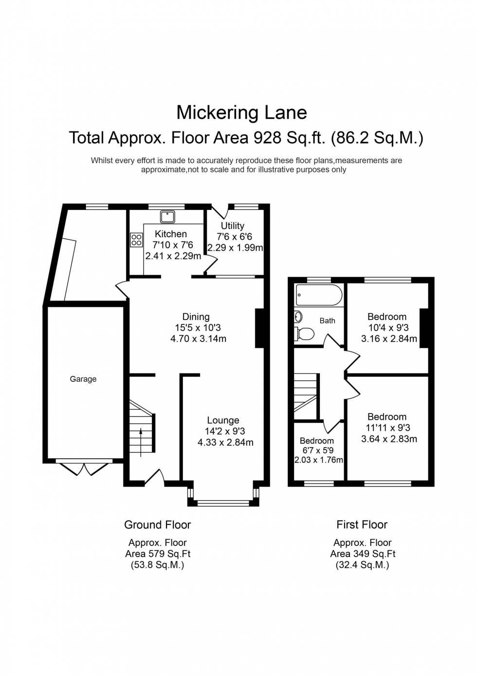 Floorplan for Mickering Lane, Aughton, L39