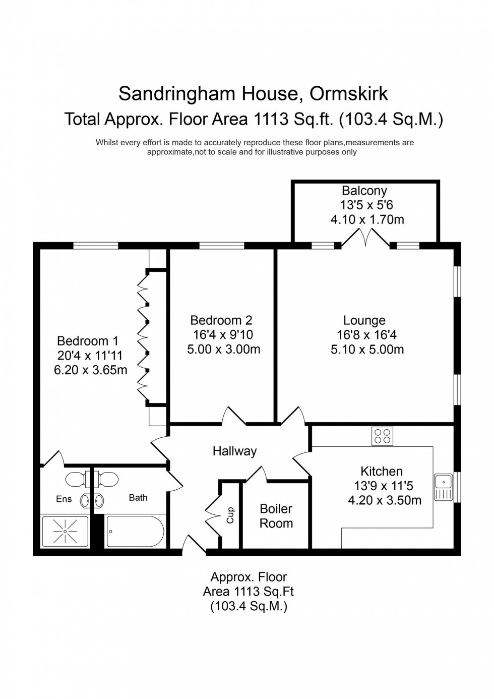 Floorplan for Aughton Park Drive, Aughton, L39