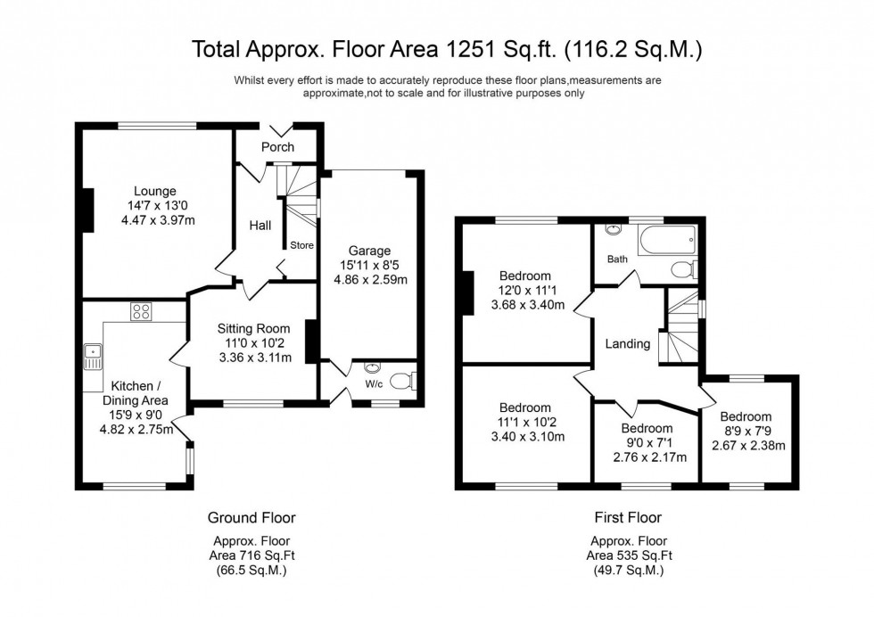 Floorplan for Long Lane, Aughton, L39