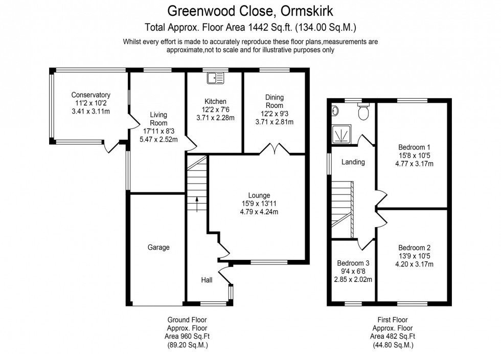 Floorplan for Greenwood Close, Aughton, L39