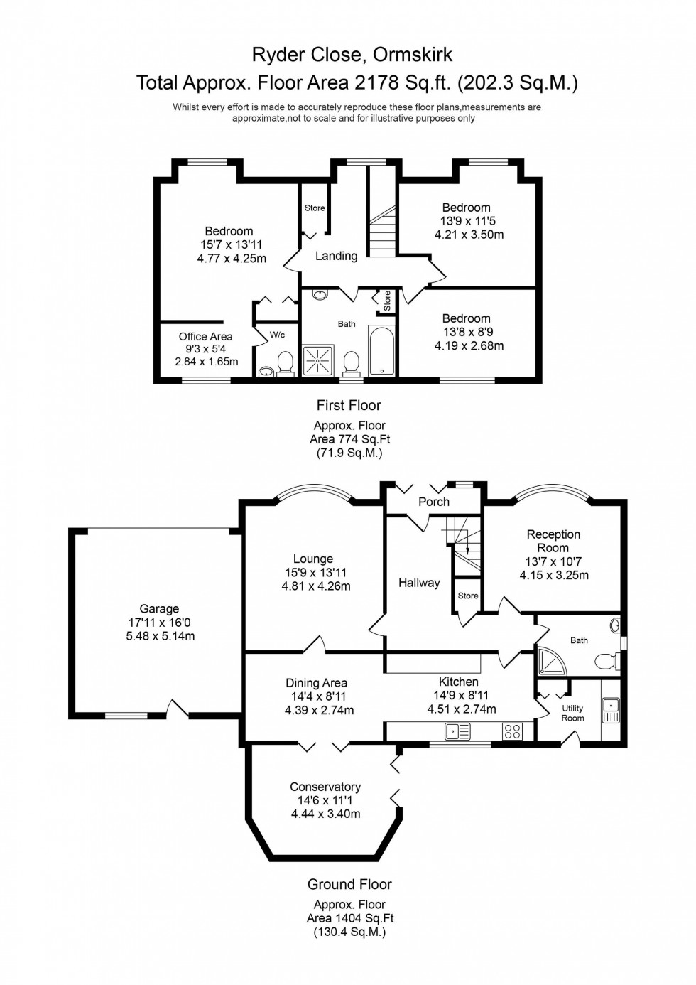 Floorplan for Ryder Close, Aughton, L39