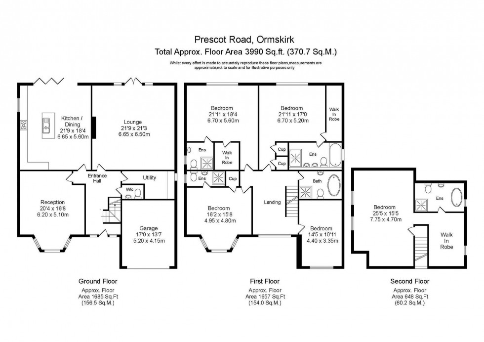 Floorplan for Prescot Road, Aughton, L39