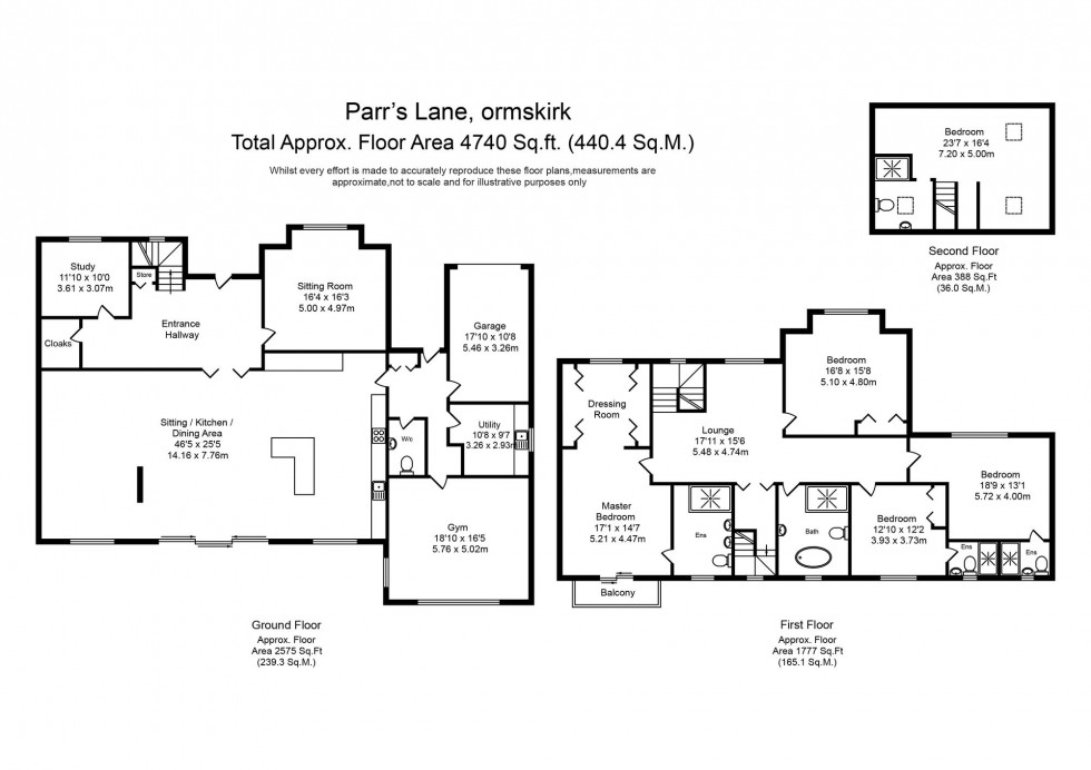 Floorplan for Parrs Lane, Aughton, L39