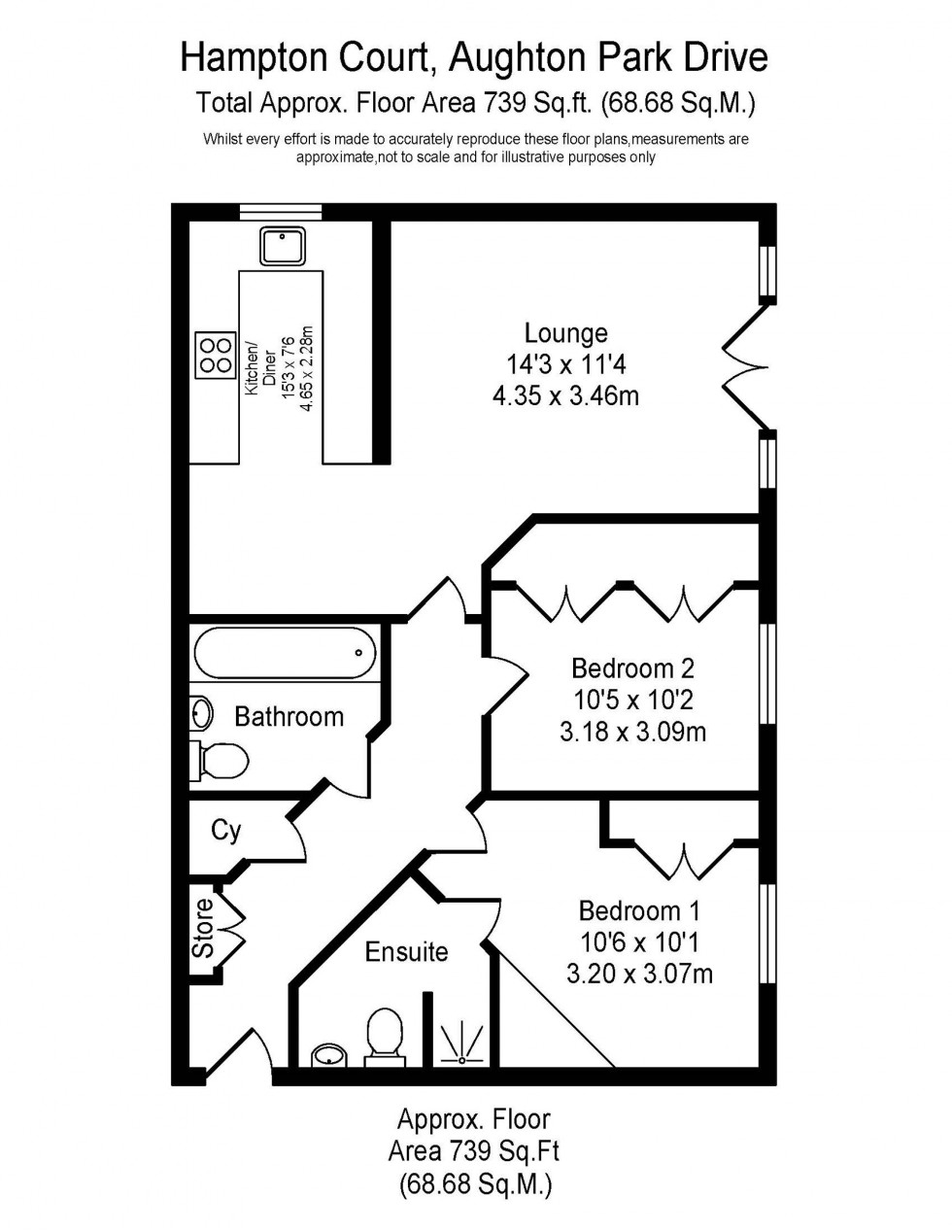 Floorplan for Aughton Park Drive, Aughton, L39