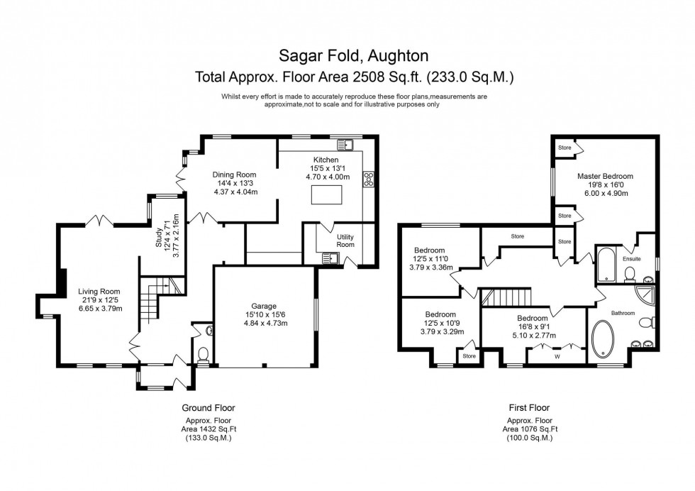 Floorplan for Sagar Fold, Aughton, L39