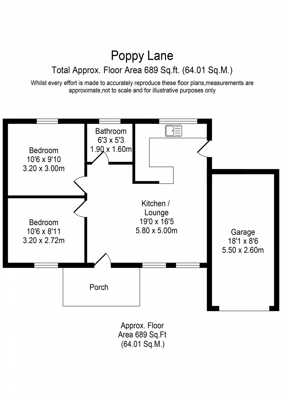 Floorplan for Poppy Lane, Bickerstaffe, L39