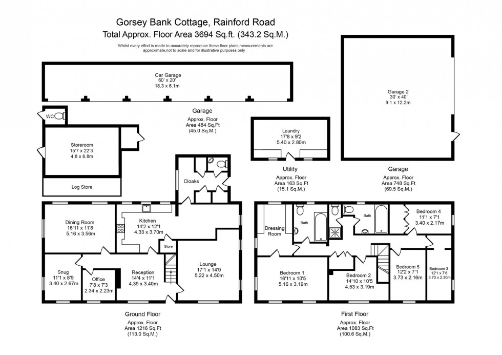 Floorplan for Rainford Road, Bickerstaffe, L39
