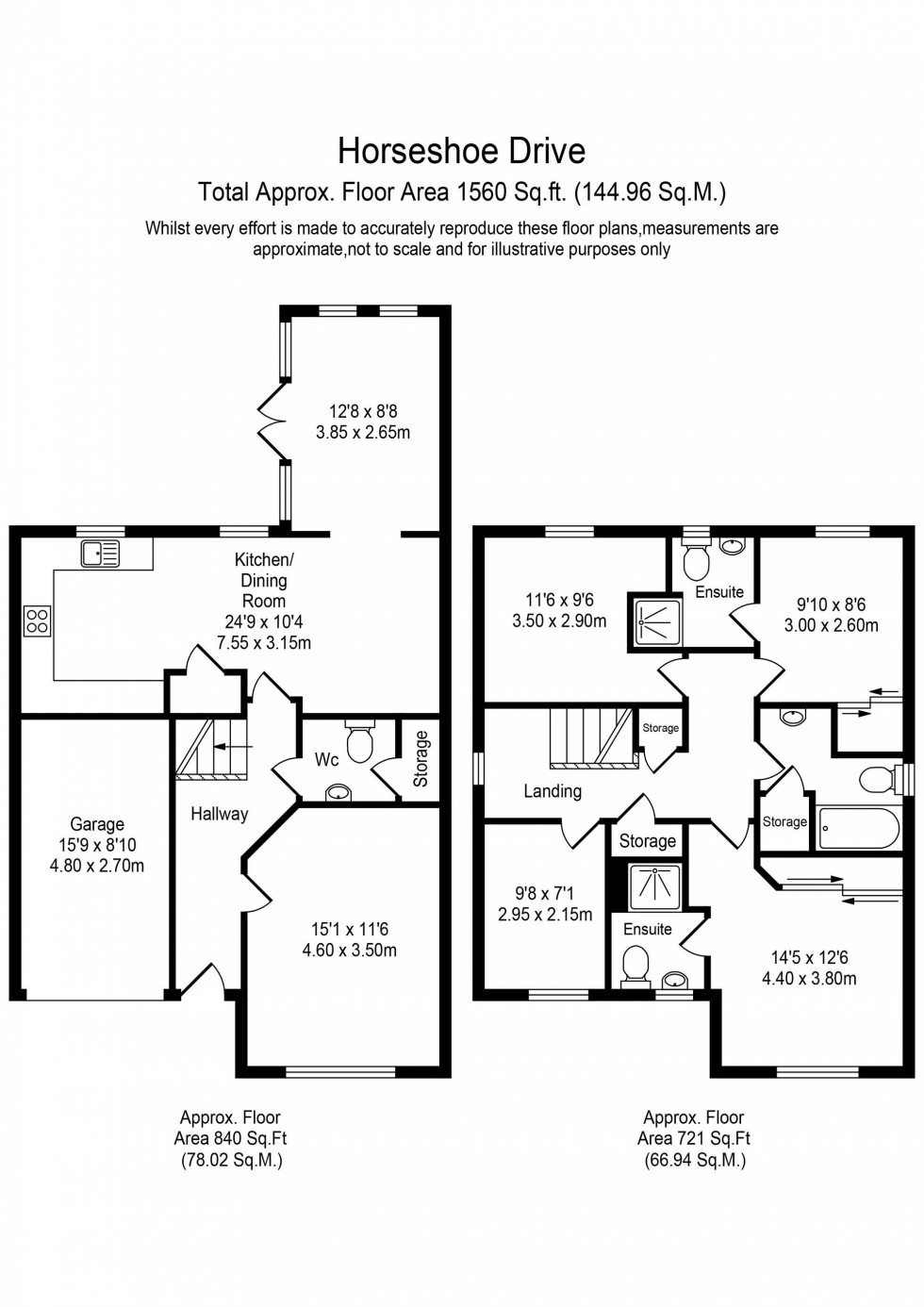 Floorplan for Horseshoe Drive, Buckshaw Village, PR7