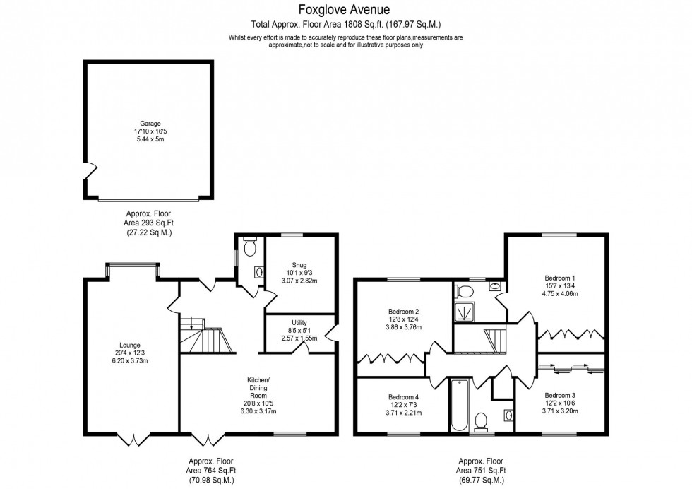 Floorplan for Foxglove Avenue, Burscough, L40