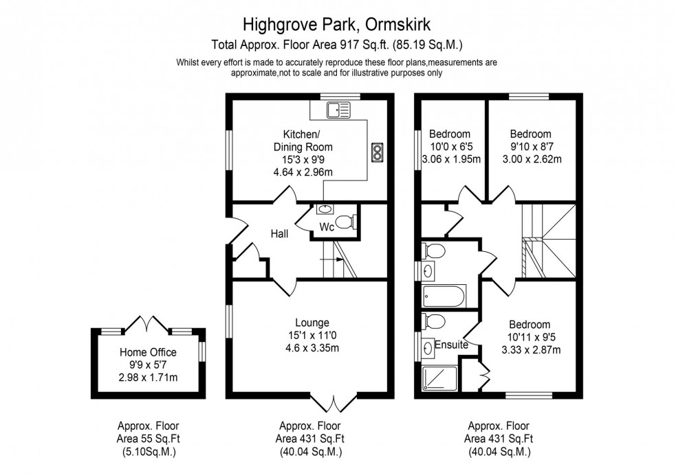 Floorplan for High Grove Park, Burscough, L40