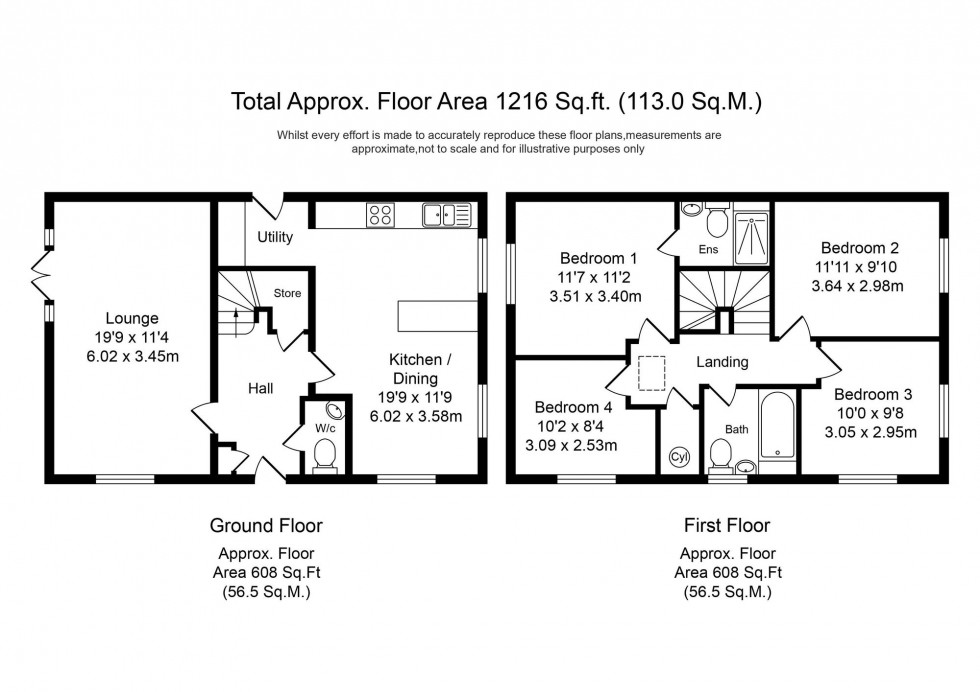 Floorplan for High Grove Park, Burscough, L40