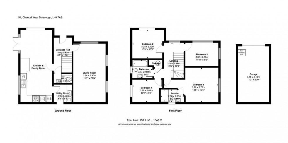 Floorplan for Chancel Way, Burscough, L40