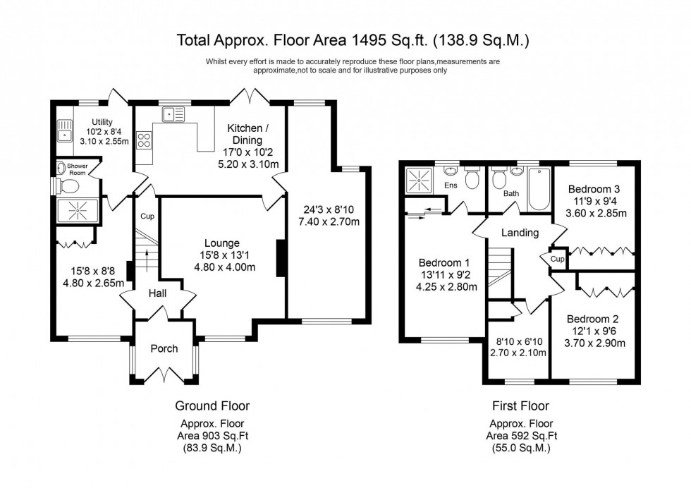 Floorplan for Harding Road, Burscough, L40