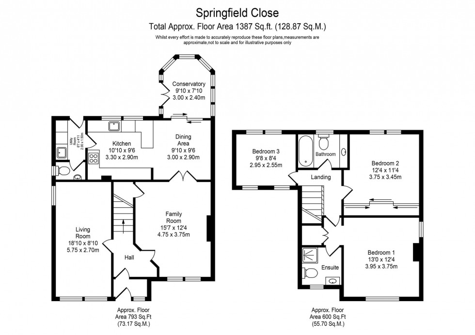 Floorplan for Springfield Close, Burscough, L40