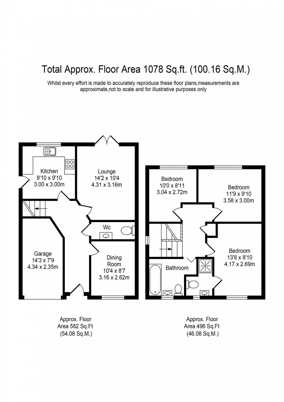Floorplan for Derby Way, Burscough, L40
