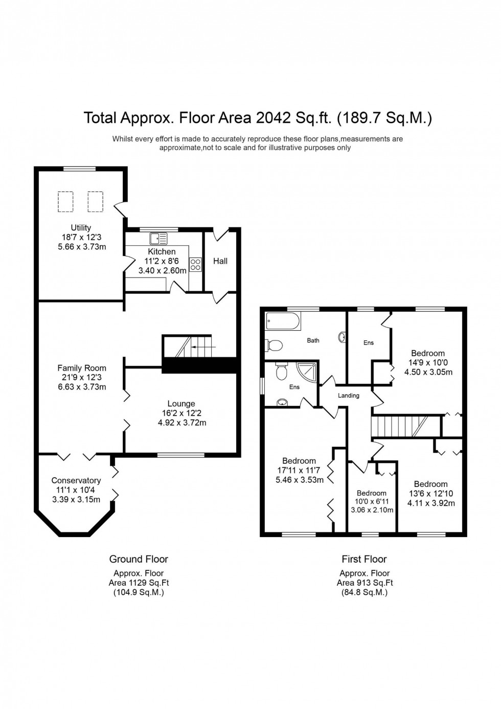 Floorplan for Ellerbrook Drive, Burscough, L40