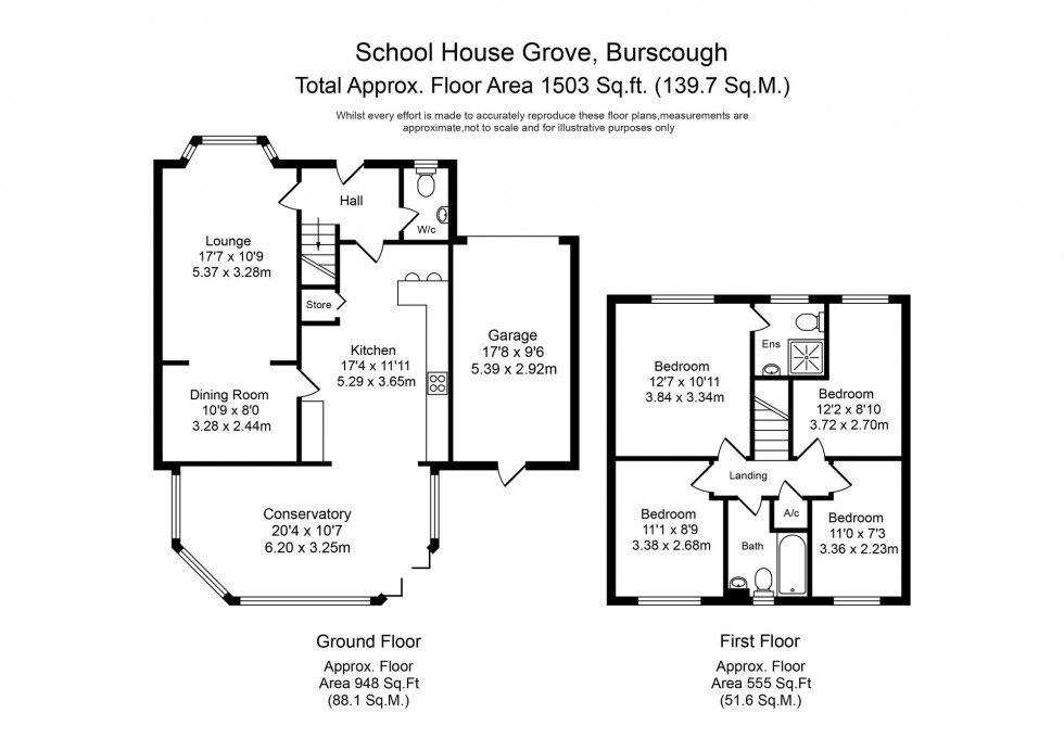 Floorplan for School House Grove, Burscough, L40