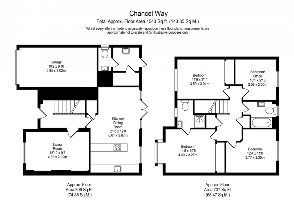 Floorplan for Chancel Way, Burscough, L40