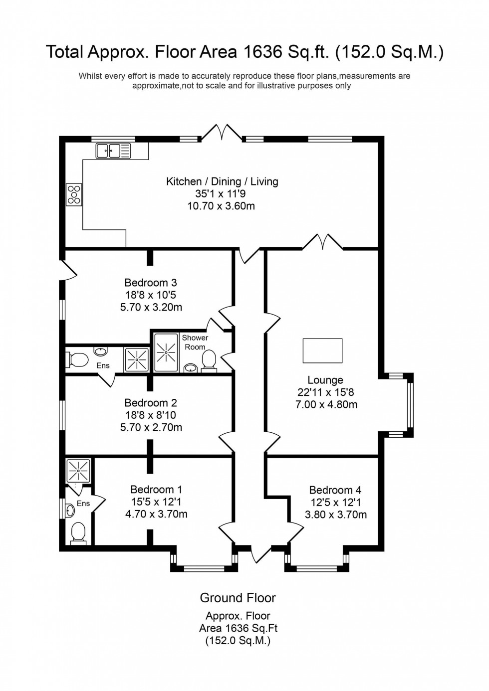 Floorplan for Preston Road, Charnock Richard, PR7