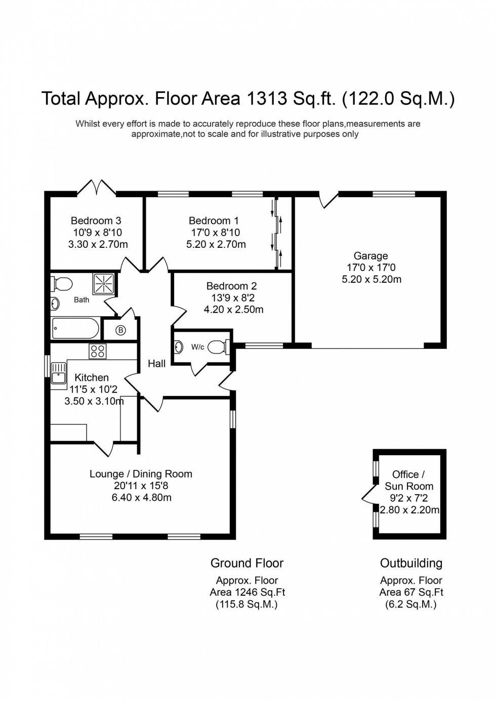Floorplan for The Farthings, Chorley, PR7