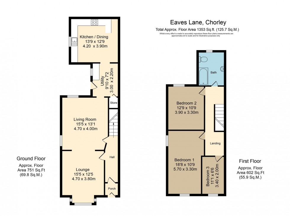 Floorplan for Eaves Lane, Chorley, PR6