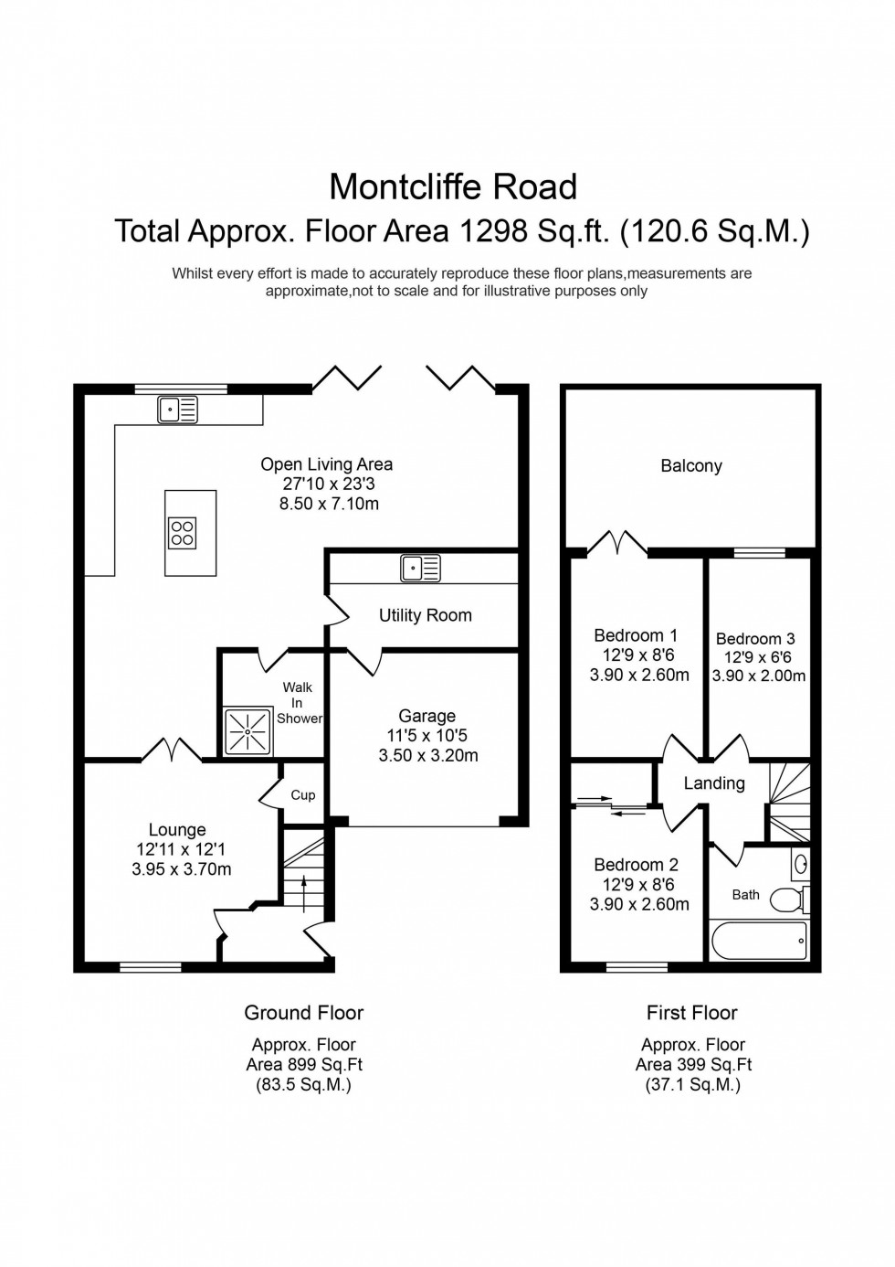 Floorplan for Montcliffe Road, Chorley, PR6