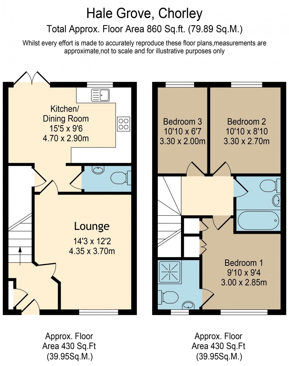 Floorplan for Hale Grove, Chorley, PR7