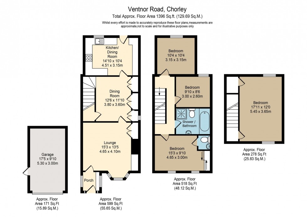 Floorplan for Ventnor Road, Chorley, PR7