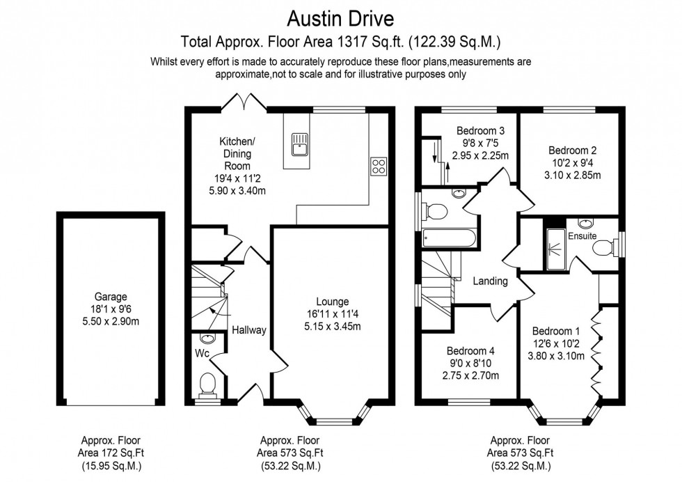 Floorplan for Austin Drive, Chorley, PR7