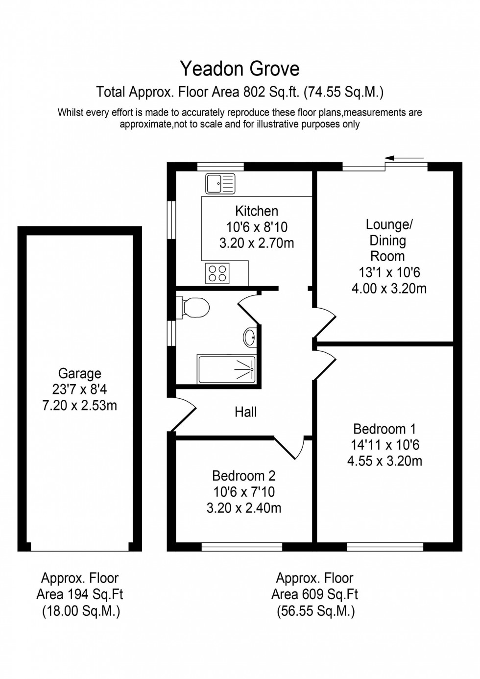 Floorplan for Yeadon Grove, Chorley, PR7