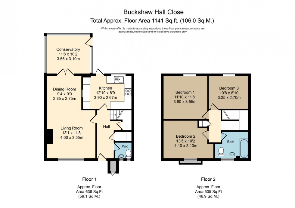 Floorplan for Buckshaw Hall Close, Chorley, PR7