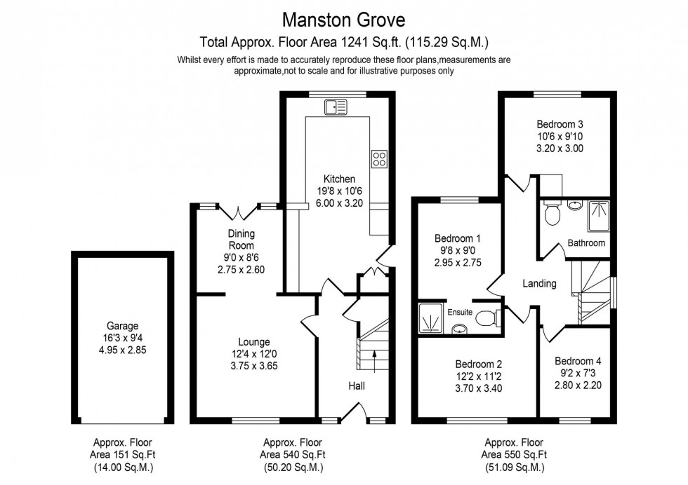 Floorplan for Manston Grove, Chorley, PR7